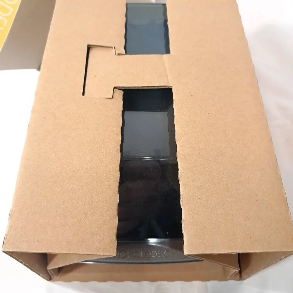 NEW Rolodex 67262 Covered business Card‎ File black storage case lid & 200 cards